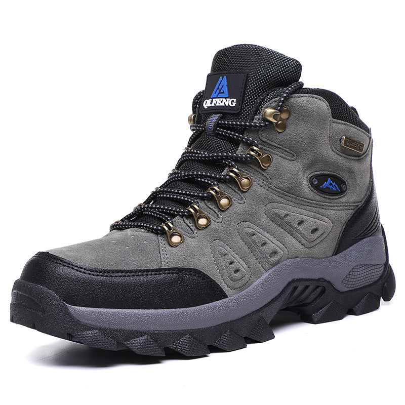 Outdoor high-top hiking shoes waterproof hiking shoes outdoor shoes with single Cotton