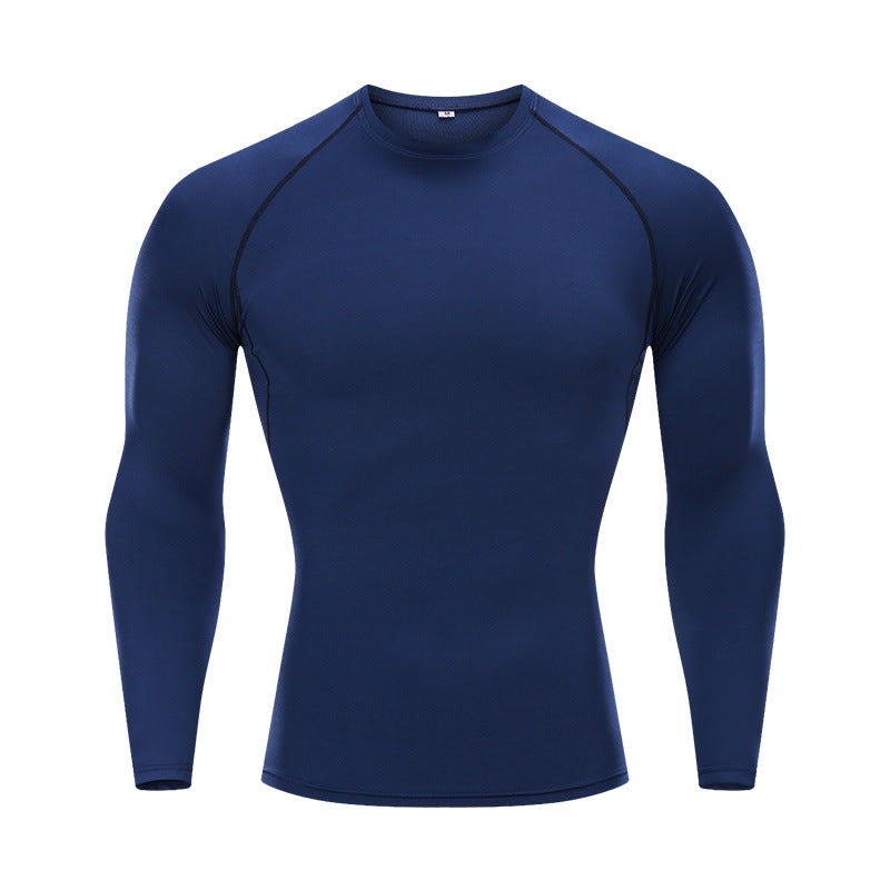 Tights Long-sleeved Fitness Clothes Men's Running Sports Quick-drying Compression Clothes High-elastic Top Basketball Sports Compression Clothes