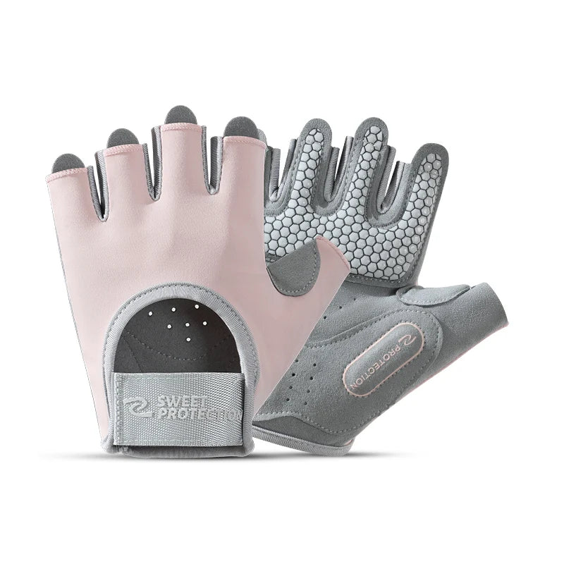 Custom Gel Padded Half Finger Sport Women Fitness Weight Lifting Gym Gloves