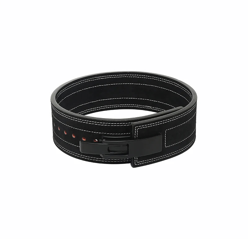 2026 Wholesale Fitness  Powerlifting 10 MM Lumber Back Lifting Weightlifting Cowhide Leather Weight Gym Lever Belt Men