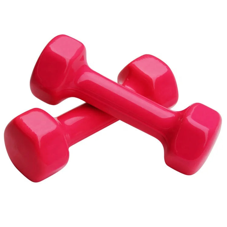 Women's Home Use Round Rubber Dumbbells for Exercise and Fitness