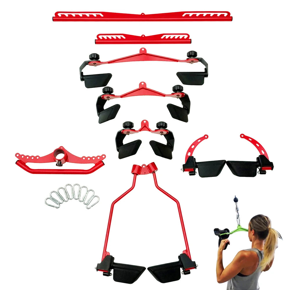 Gym Strength Training Lat Pull Down Bar Mag Grips Handle Fitness Accessories Adjustable Lat Pulldown Attachment