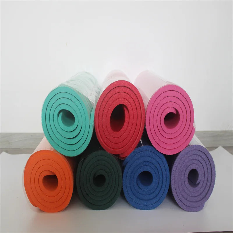 Kolodi Second-Class Thickened Widened Lengthened Non-Slip PVC 15mm Stripe Yoga Mat Home Use Beginners' Fitness Dance Licensed