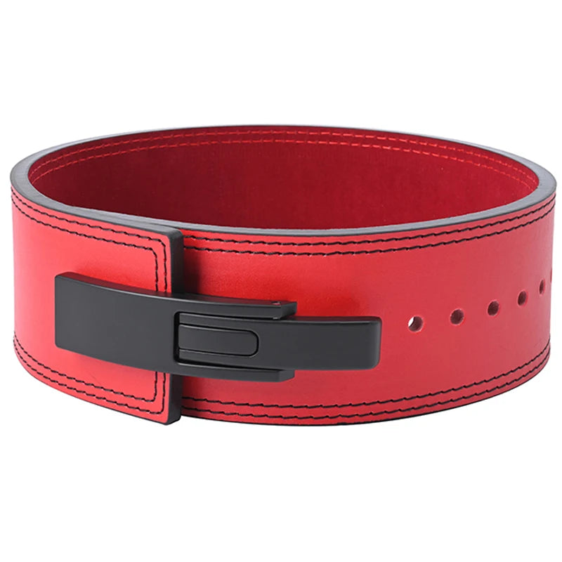 2026 Wholesale Fitness  Powerlifting 10 MM Lumber Back Lifting Weightlifting Cowhide Leather Weight Gym Lever Belt Men