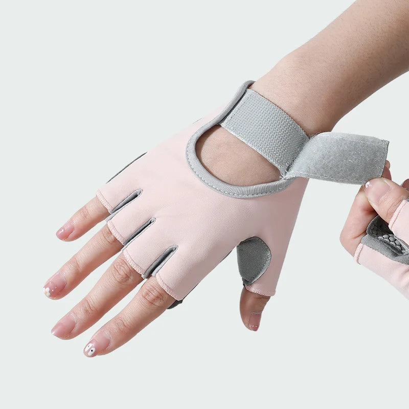 Custom Gel Padded Half Finger Sport Women Fitness Weight Lifting Gym Gloves