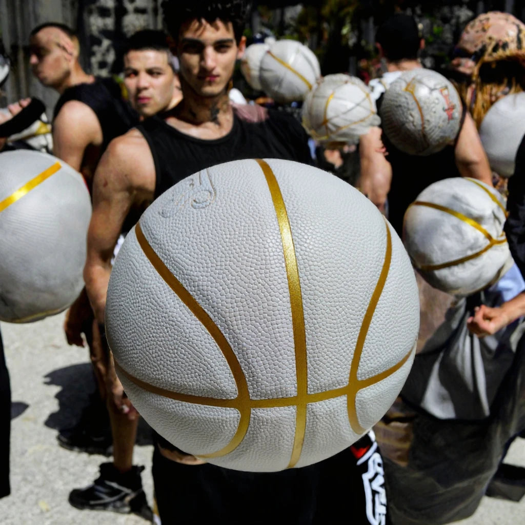 Premium Official Size 7 Basketball PU Natural Rubber Bladder Indoor Outdoor Training Match Ball Durable High Bounce for Players