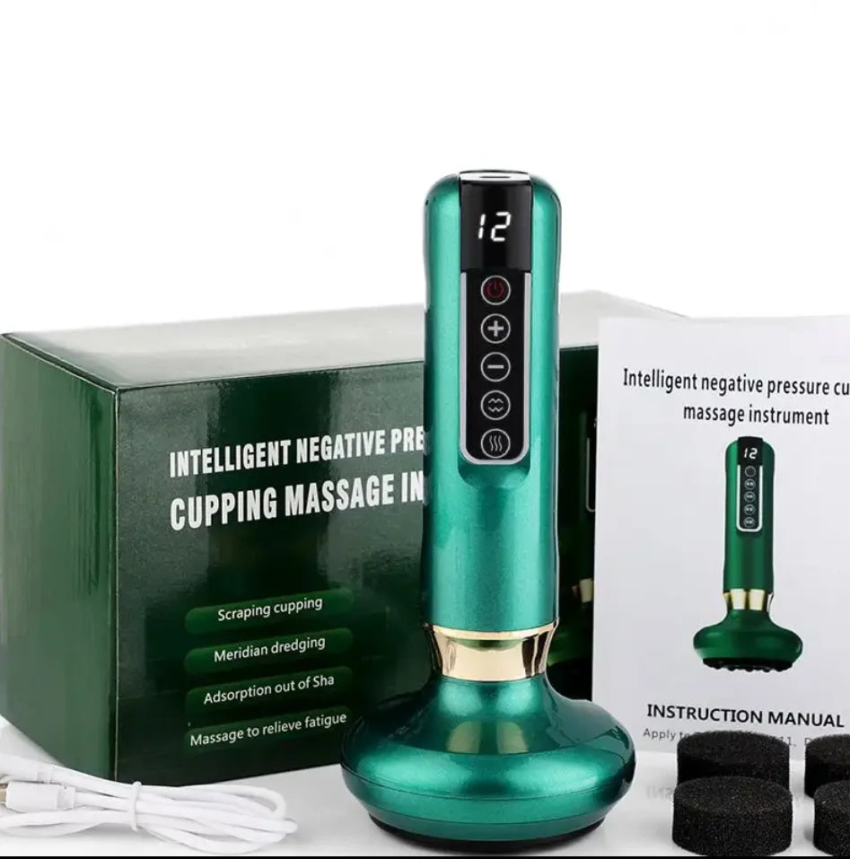 6 Gear Rechargeable ABS+Silicone Cupping Massage Gua Sha Instrument Scraping Vacuum Cellulite Massager Electric Cupping Therapy