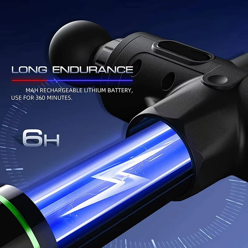 Percussio LCD Electric Massage Fascia Gun Body Muscle Relaxation for Neck Back Foot Leg Shoulder Massager Gun Cordless Handheld