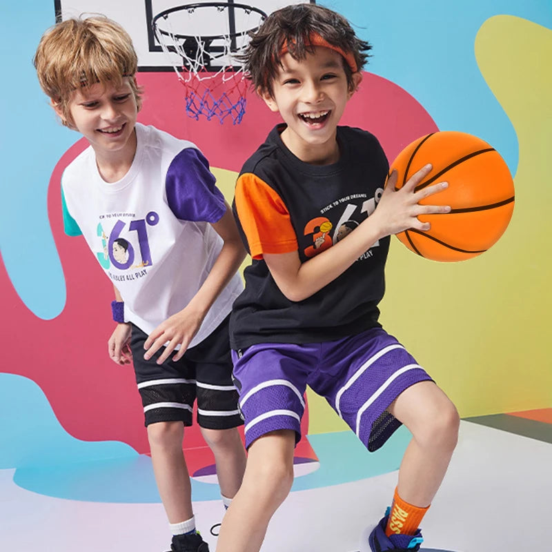 Customizable Black Indoor Basketball  Sizes 3/5/7 Rubber Material Training & Toy Ball with Printed Logo