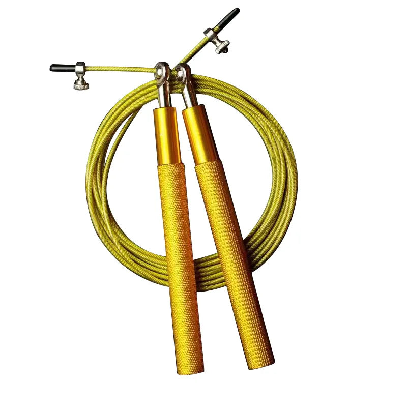 2024 Wholesale Custom Logo Free Adjustable Fitness  Bearing New Speed Yellow PVC Skipping Jump Rope