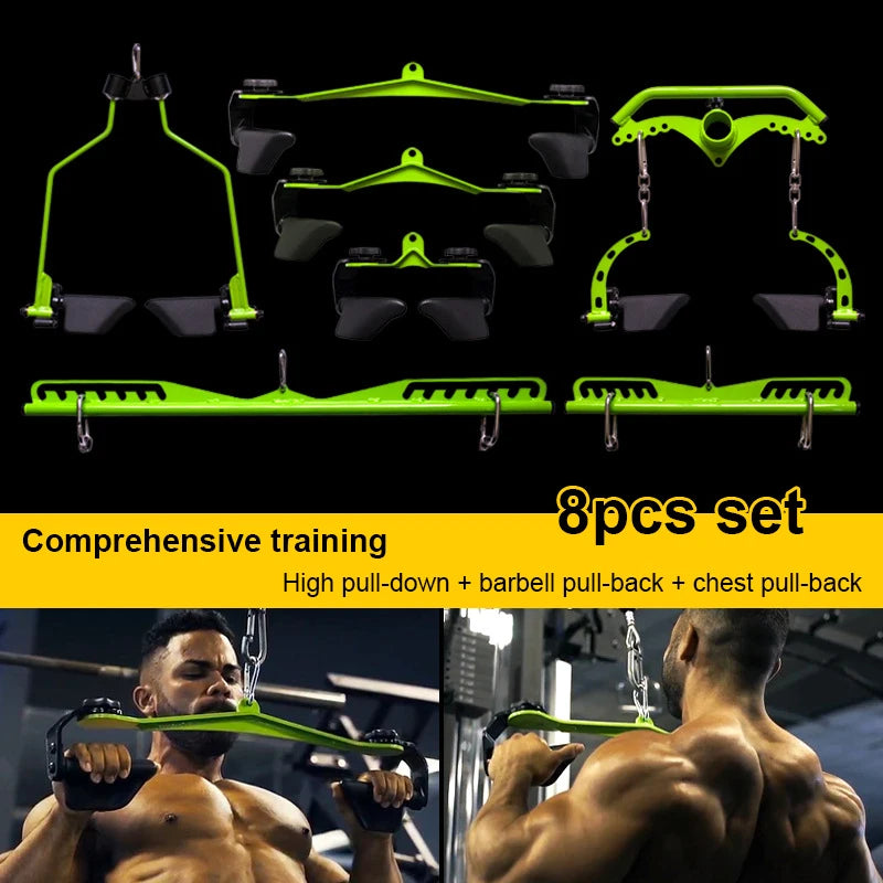 Gym Strength Training Lat Pull Down Bar Mag Grips Handle Fitness Accessories Adjustable Lat Pulldown Attachment