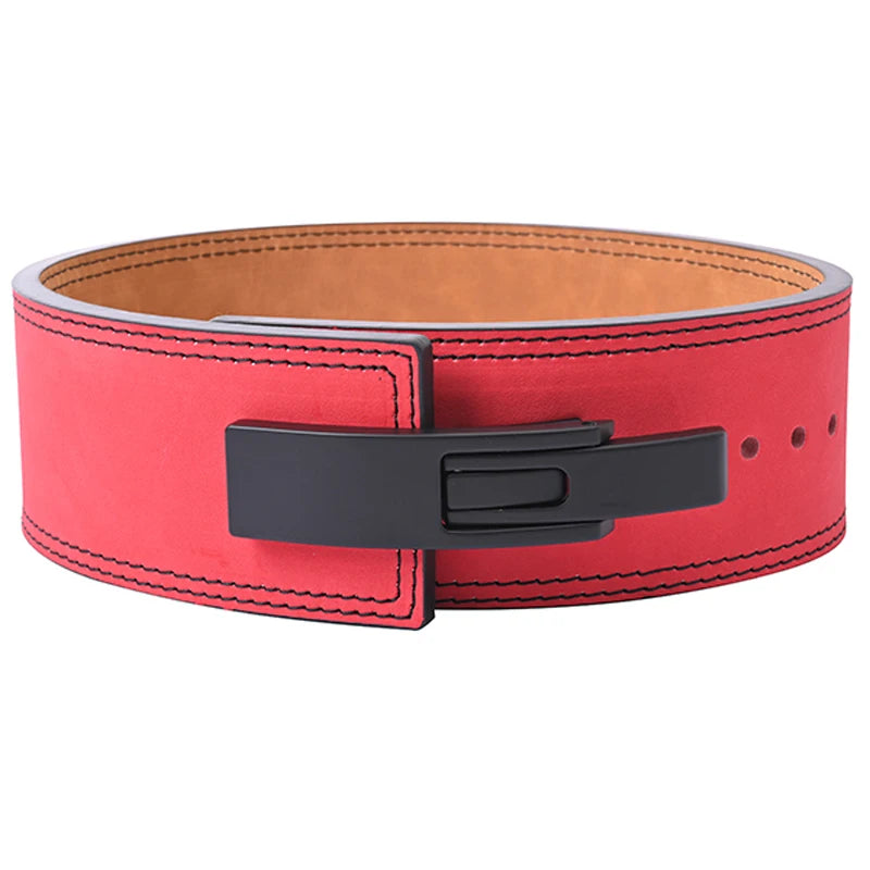 2026 Wholesale Fitness  Powerlifting 10 MM Lumber Back Lifting Weightlifting Cowhide Leather Weight Gym Lever Belt Men