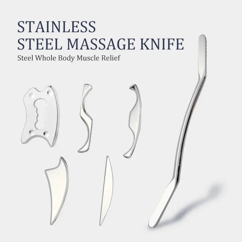 Dropshipping Products 2024 Fibers Release Guasha Scraper Fitness IASTM Relief Pain Stainless Gua Sha Massager