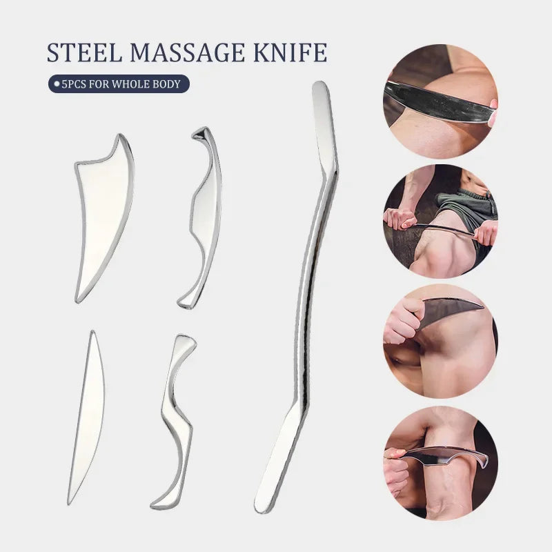 Dropshipping Products 2024 Fibers Release Guasha Scraper Fitness IASTM Relief Pain Stainless Gua Sha Massager