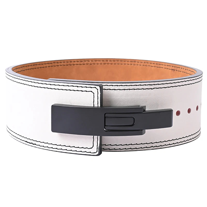 2026 Wholesale Fitness  Powerlifting 10 MM Lumber Back Lifting Weightlifting Cowhide Leather Weight Gym Lever Belt Men