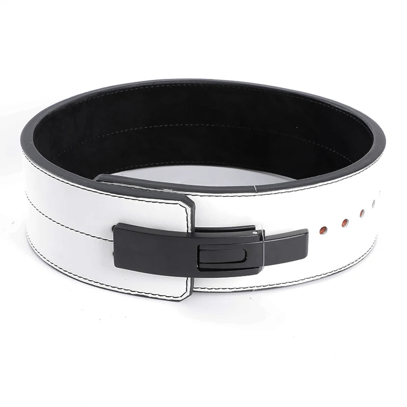2026 Wholesale Fitness  Powerlifting 10 MM Lumber Back Lifting Weightlifting Cowhide Leather Weight Gym Lever Belt Men