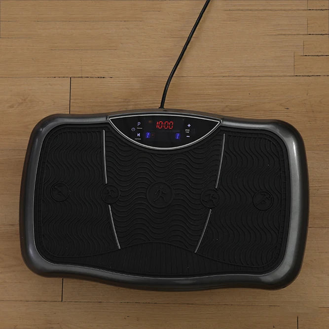 Home Use Whole-Body Fitness Platform Electromagnetic Vibrating Exercise Plate with 200W Motor and 1-180 Speed Levels for Workout