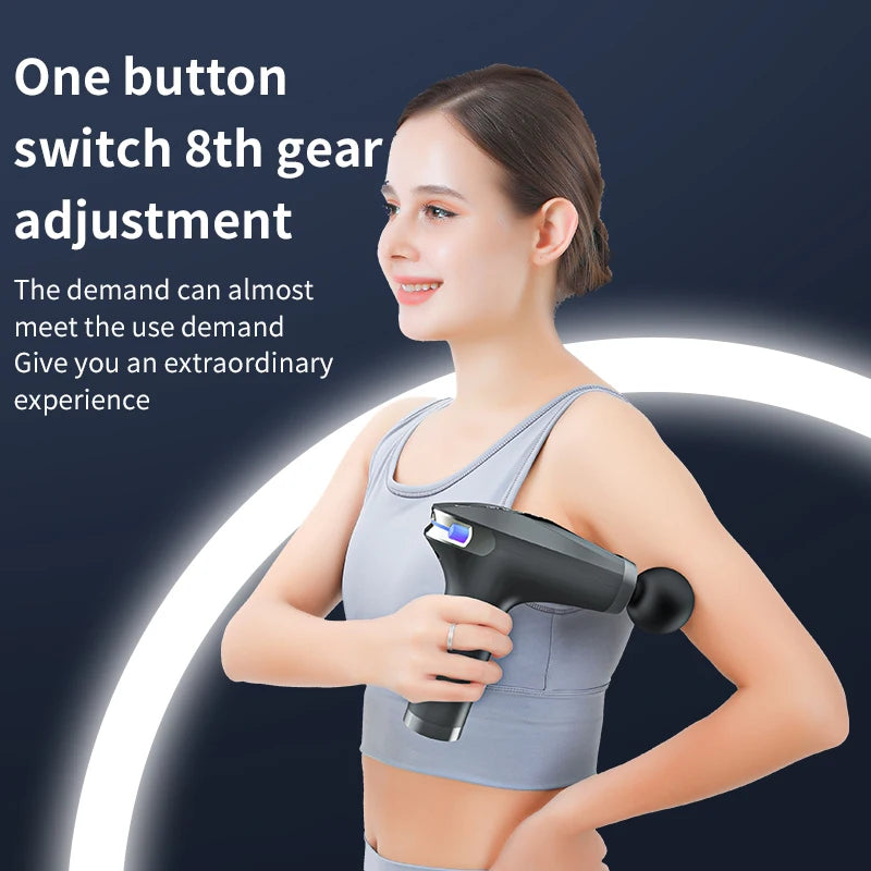 Wholesale Portable Vibrating Hand Massage Machine Gun Deep Tissue Massage Ring With Handle