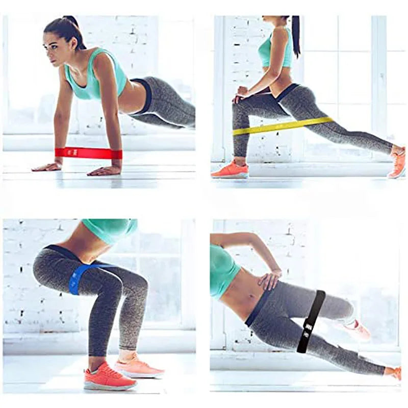 Resistance Band Kit Latex Rubber Loop Fitness Pilates Ankle Body Strength Training Workout Elastic Bands Exercise