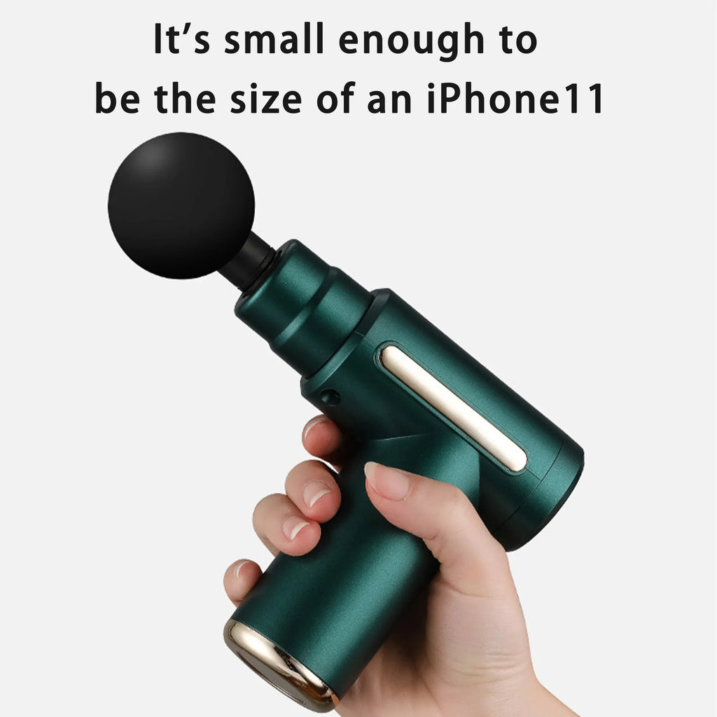 2025 Professional Cordless Rechargeable Percussion Massage Hammer Portable Mini Gun Brushless Motor for Body Fascia Head Waist