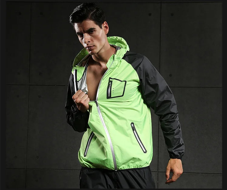 Longotech Wholesale Speed up Weight Loss Running Fitness Body Building Hot Sauna Sweat Jacket Silvery Suits