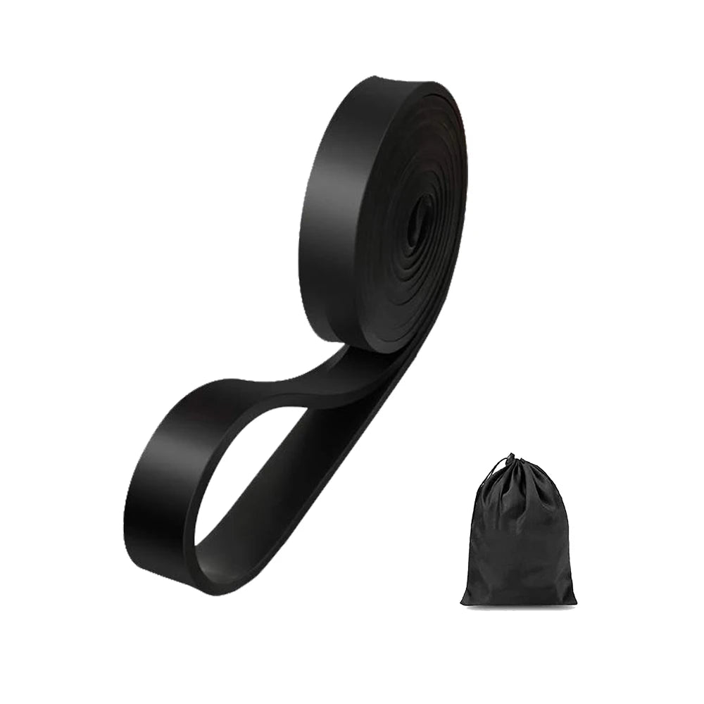Black 25-65 Lbs Long Latex Rubber Eco-Friendly Waterproof Pull Assistance Bands Heavy Strength Fitness Gym Workout Body Building