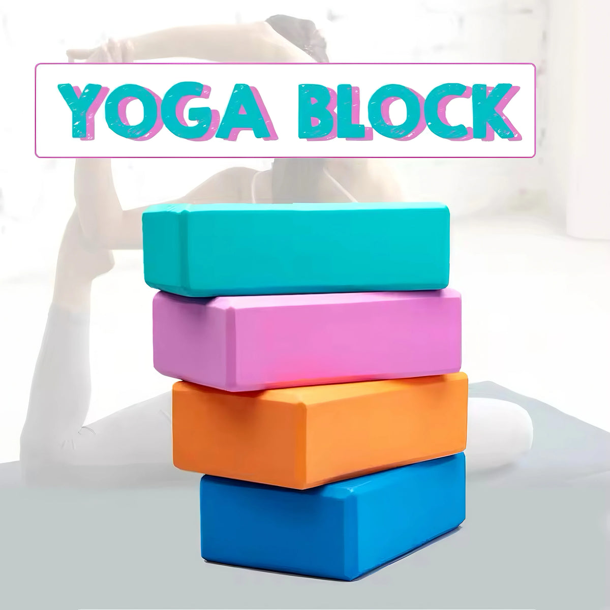 High-Density Lightweight Yoga Brick Accessories Foam EVA Yoga Blocks for Yoga Pilates Stretching Meditation