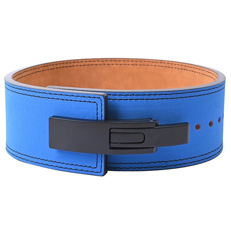 2026 Wholesale Fitness  Powerlifting 10 MM Lumber Back Lifting Weightlifting Cowhide Leather Weight Gym Lever Belt Men