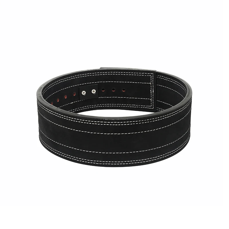 2026 Wholesale Fitness  Powerlifting 10 MM Lumber Back Lifting Weightlifting Cowhide Leather Weight Gym Lever Belt Men