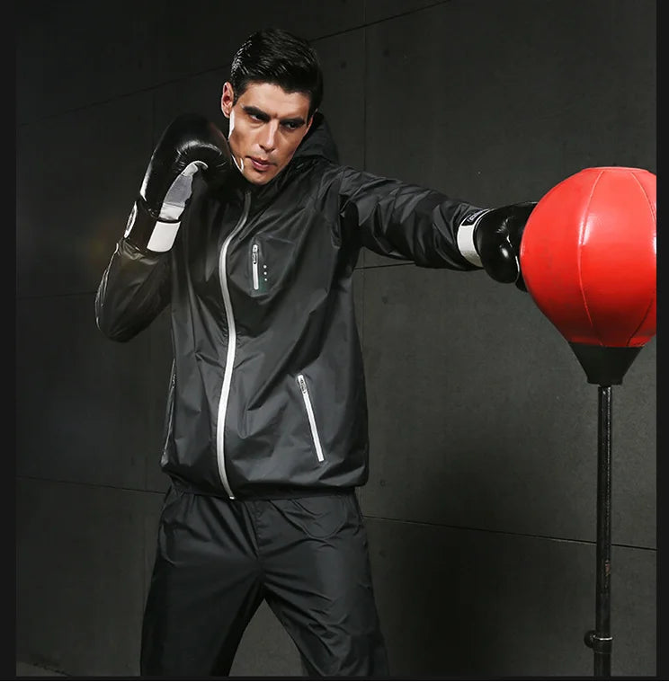 Longotech Wholesale Speed up Weight Loss Running Fitness Body Building Hot Sauna Sweat Jacket Silvery Suits