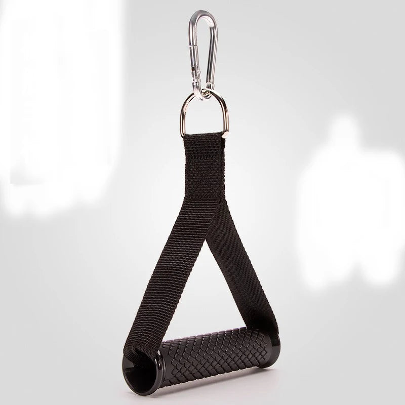 Custom Logo Upgraded Gym Handles Fitness Accessory Set Nylon Webbing Foam Handle PVC Metallic Rubber Fabric Pull-Up Handle