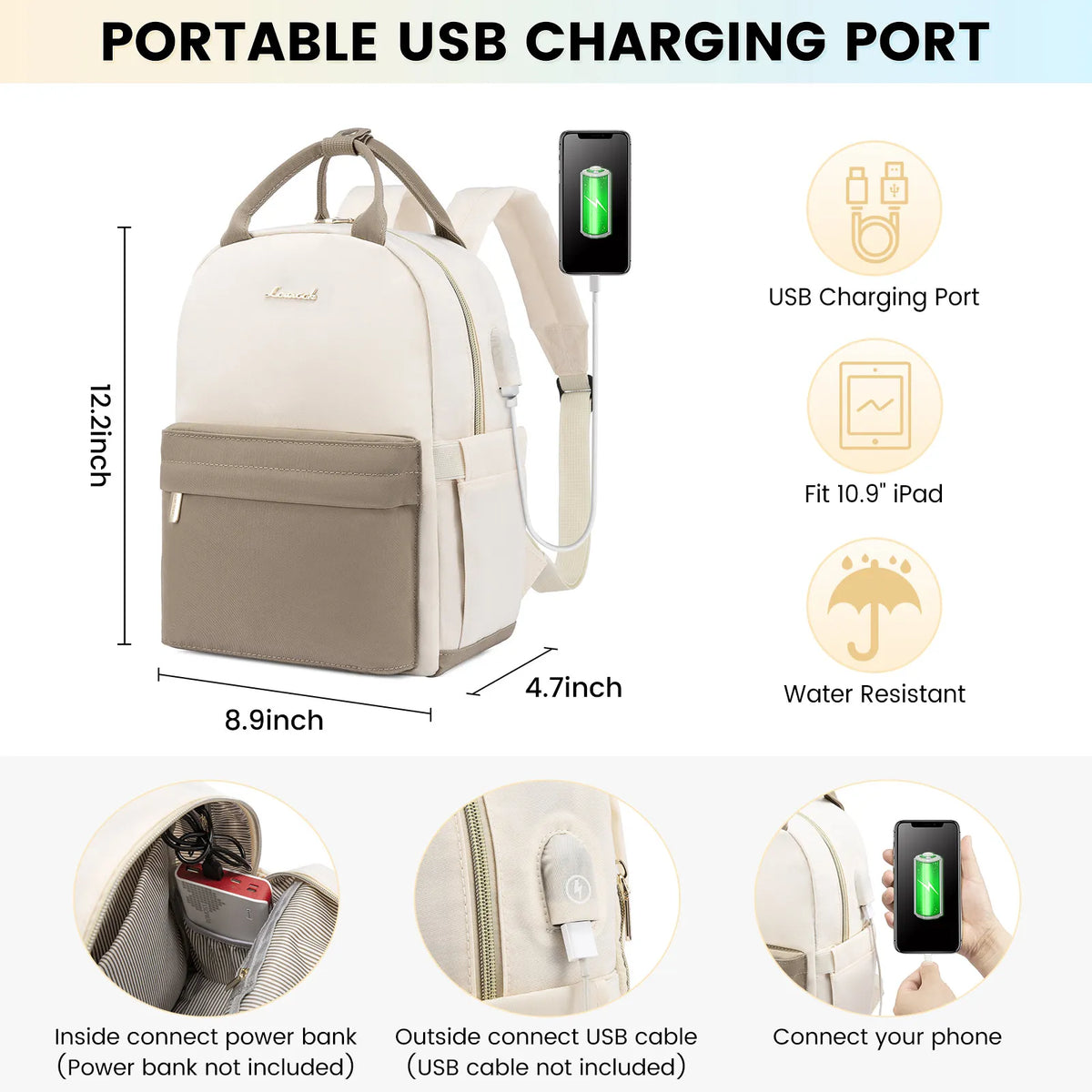 New Fashion Small Nylon Back Pack Purses for Ladies Girls Boys Kids School Daypack With USB Port Cute Mini Backpack Bags Women