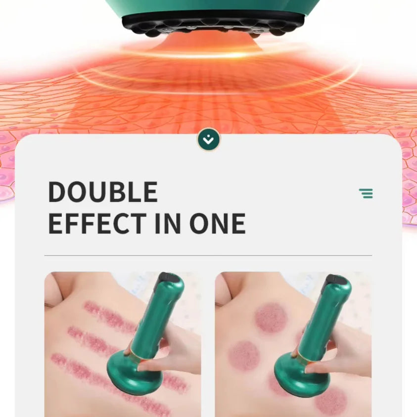 6 Gear Rechargeable ABS+Silicone Cupping Massage Gua Sha Instrument Scraping Vacuum Cellulite Massager Electric Cupping Therapy