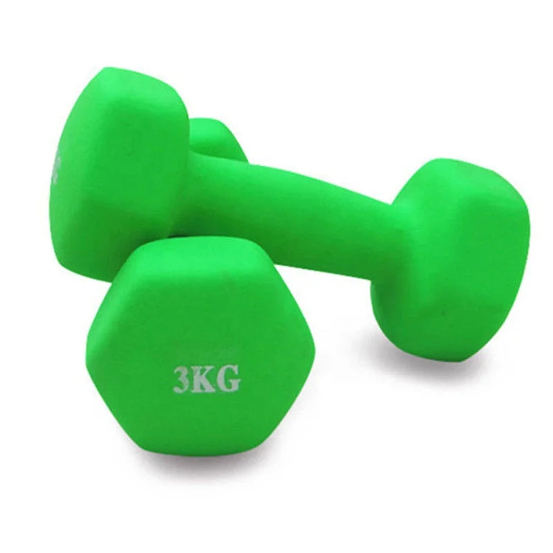 Women's Home Use Round Rubber Dumbbells for Exercise and Fitness