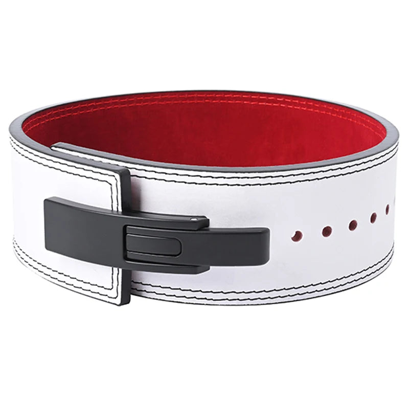 2026 Wholesale Fitness  Powerlifting 10 MM Lumber Back Lifting Weightlifting Cowhide Leather Weight Gym Lever Belt Men