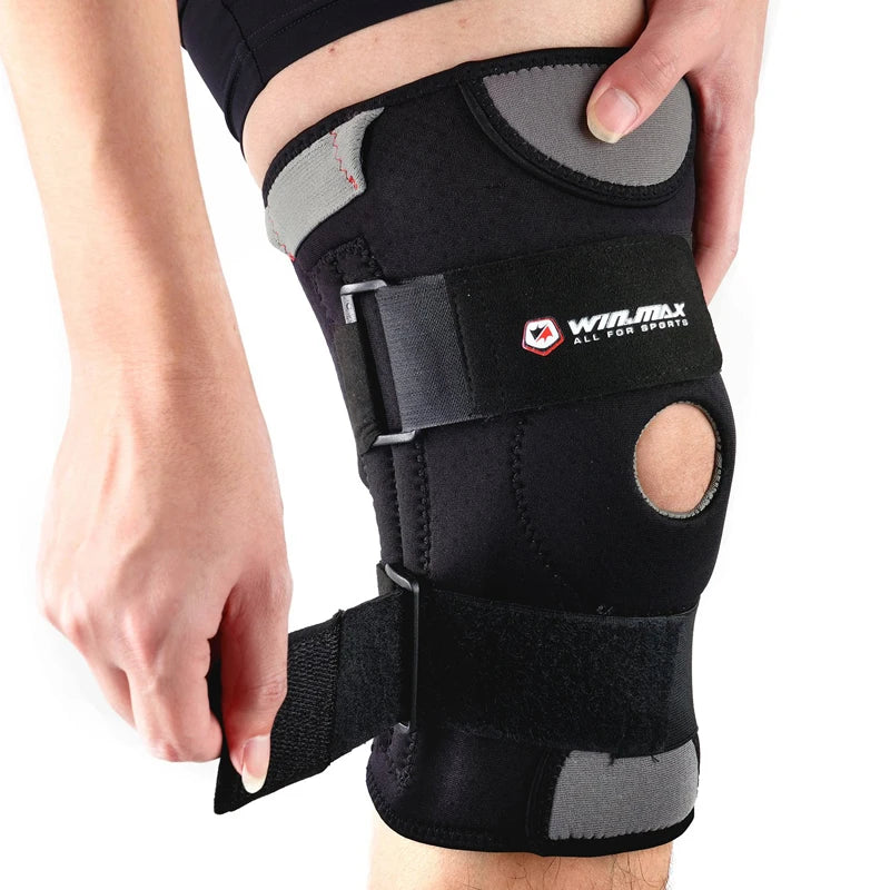 Win.max Professional Neoprene Knee Sleeve with Adjustable Elastic Tape Non-Slip Unisex Support for Fitness Exercise