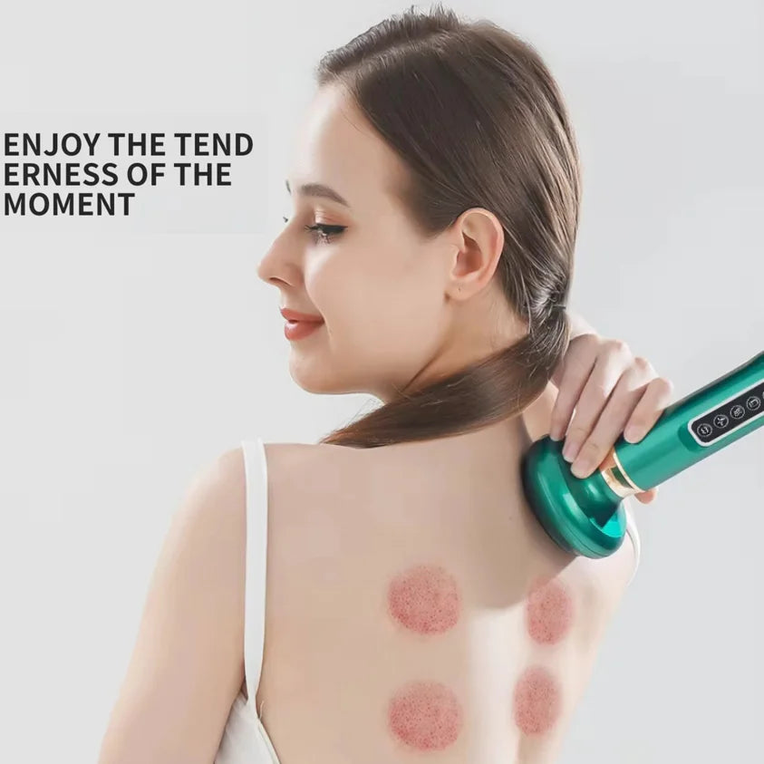 6 Gear Rechargeable ABS+Silicone Cupping Massage Gua Sha Instrument Scraping Vacuum Cellulite Massager Electric Cupping Therapy