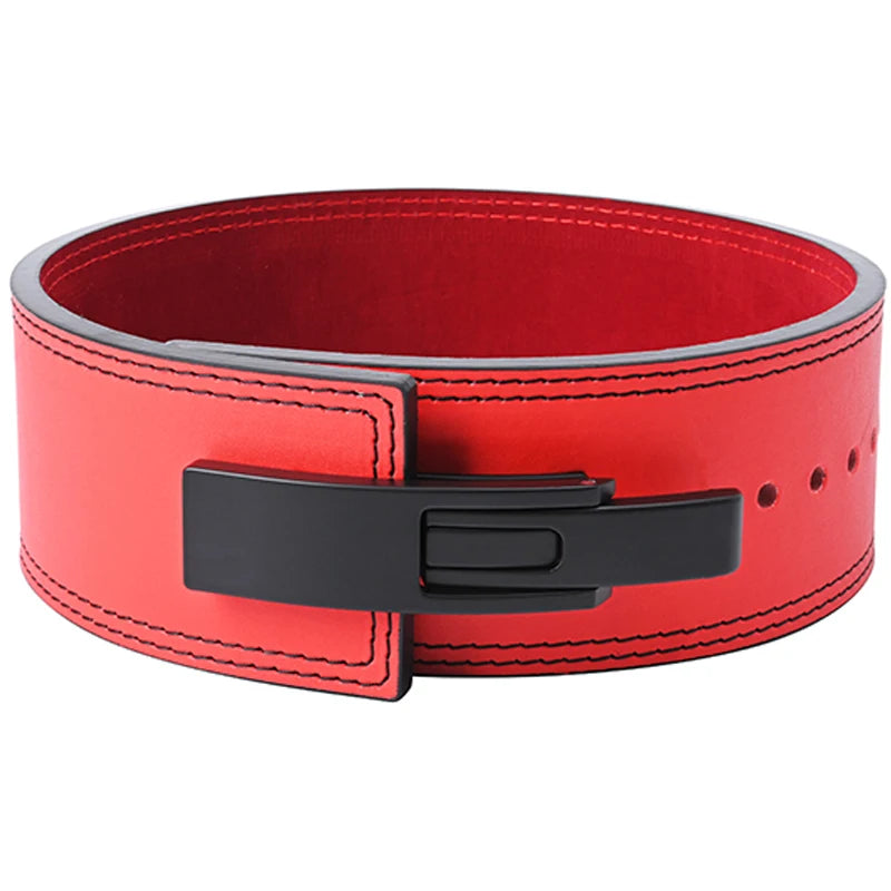 2026 Wholesale Fitness  Powerlifting 10 MM Lumber Back Lifting Weightlifting Cowhide Leather Weight Gym Lever Belt Men