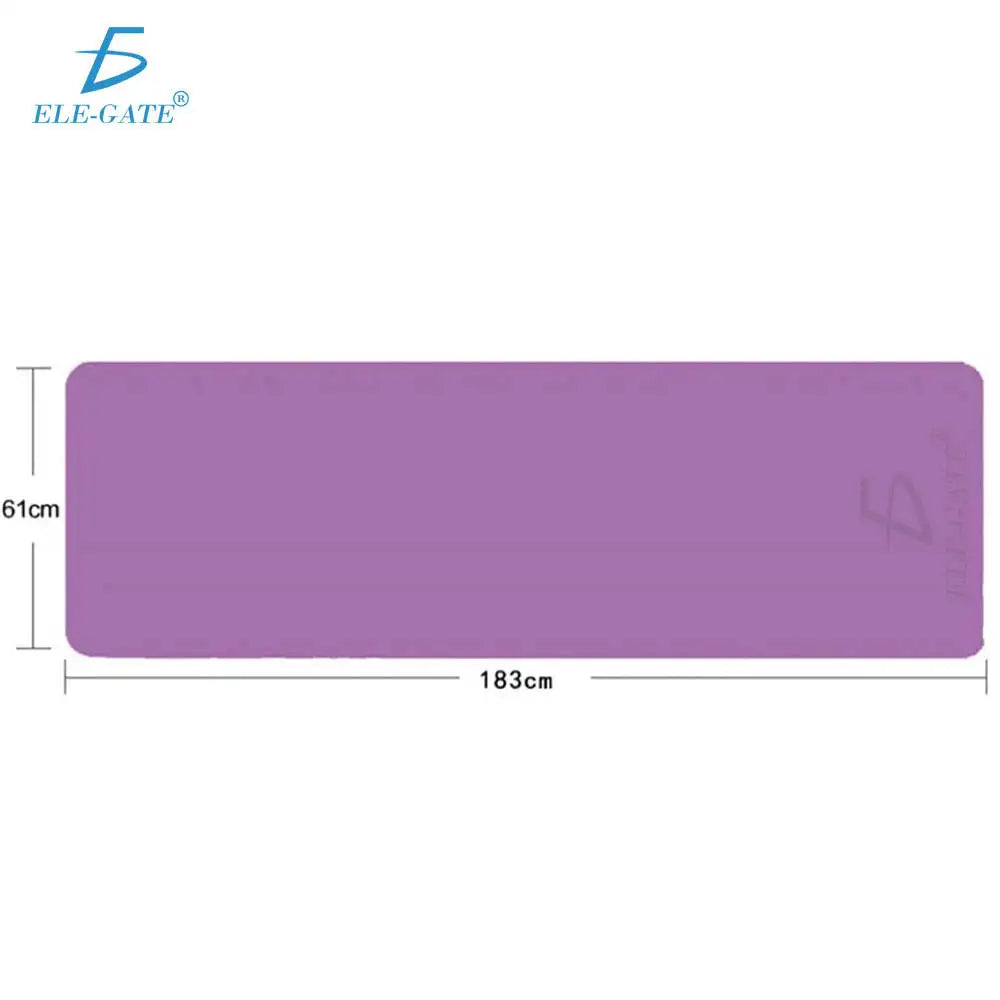 Portable TPE Yoga Mat 3mm Thick with Carrying Strap for Pilates Fitness Exercise Relaxation