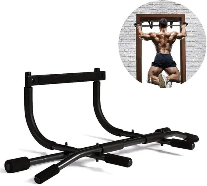 Pull up Bar Wall Mounted - Chin up Fitness Station With Foam Padded Hand Grips for Extra Comfort - Home Gym Equipment Training