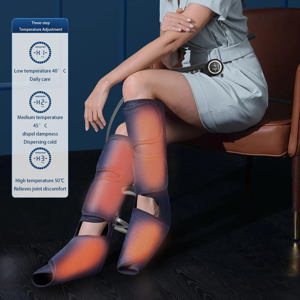 Heating Cycle Air Compression Leg Massager, Used to Relieve Muscle Soreness and Relax Foot Massage in Professional Athletes