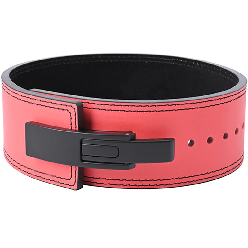 2026 Wholesale Fitness  Powerlifting 10 MM Lumber Back Lifting Weightlifting Cowhide Leather Weight Gym Lever Belt Men