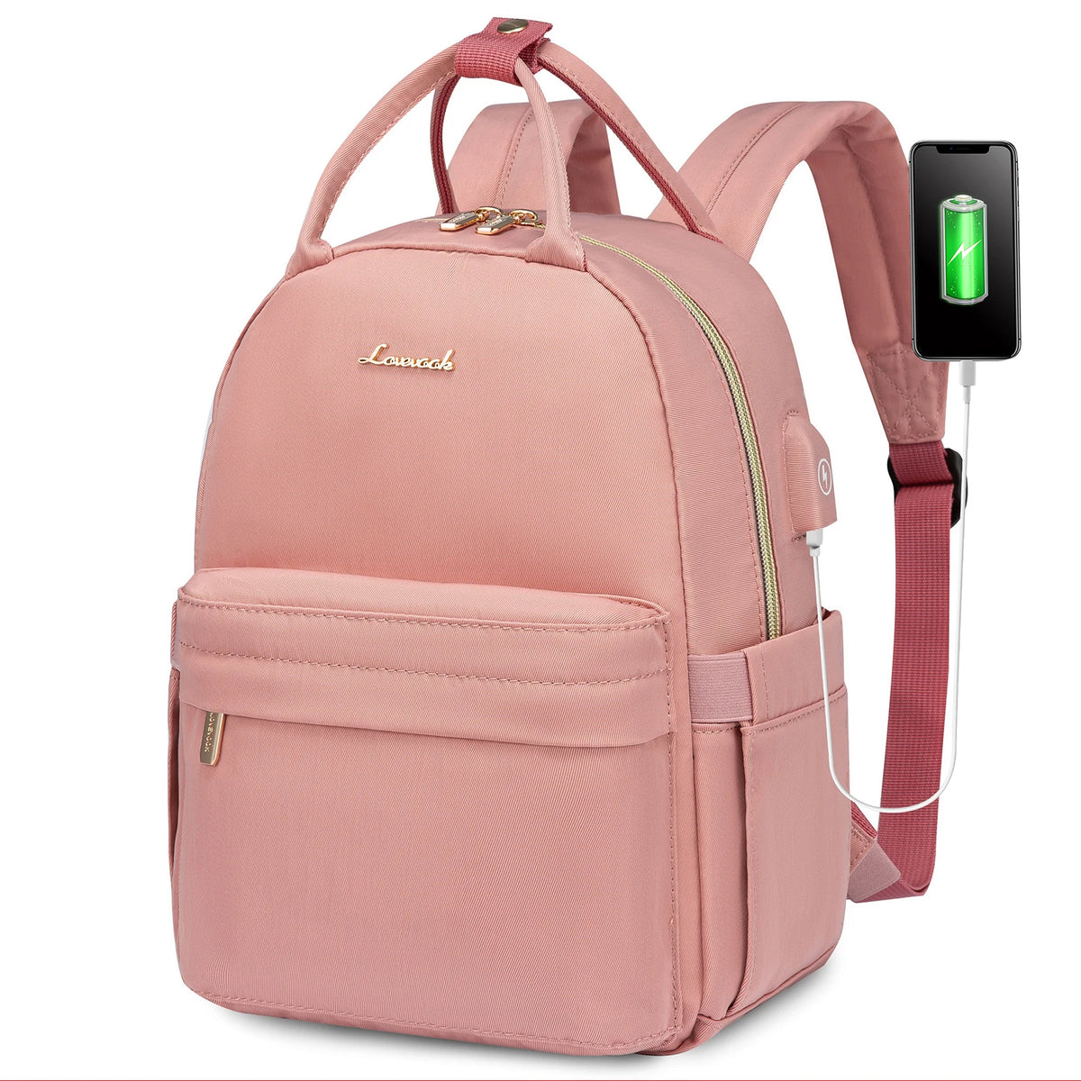 New Fashion Small Nylon Back Pack Purses for Ladies Girls Boys Kids School Daypack With USB Port Cute Mini Backpack Bags Women