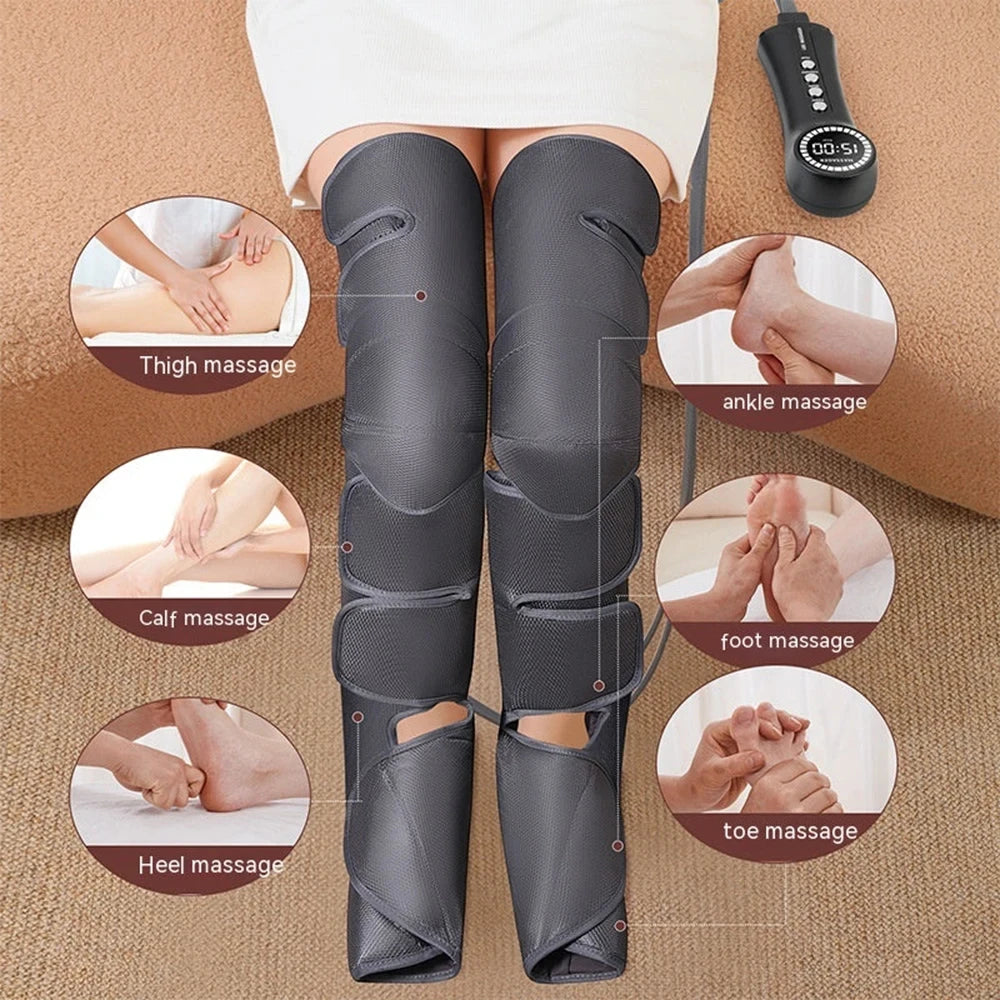 Heating Cycle Air Compression Leg Massager, Used to Relieve Muscle Soreness and Relax Foot Massage in Professional Athletes