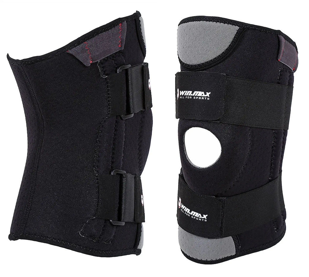 Win.max Professional Neoprene Knee Sleeve with Adjustable Elastic Tape Non-Slip Unisex Support for Fitness Exercise