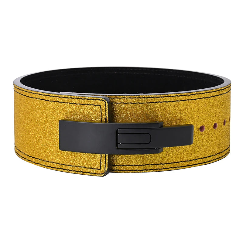 2026 Wholesale Fitness  Powerlifting 10 MM Lumber Back Lifting Weightlifting Cowhide Leather Weight Gym Lever Belt Men