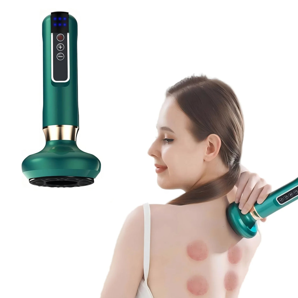 6 Gear Rechargeable ABS+Silicone Cupping Massage Gua Sha Instrument Scraping Vacuum Cellulite Massager Electric Cupping Therapy