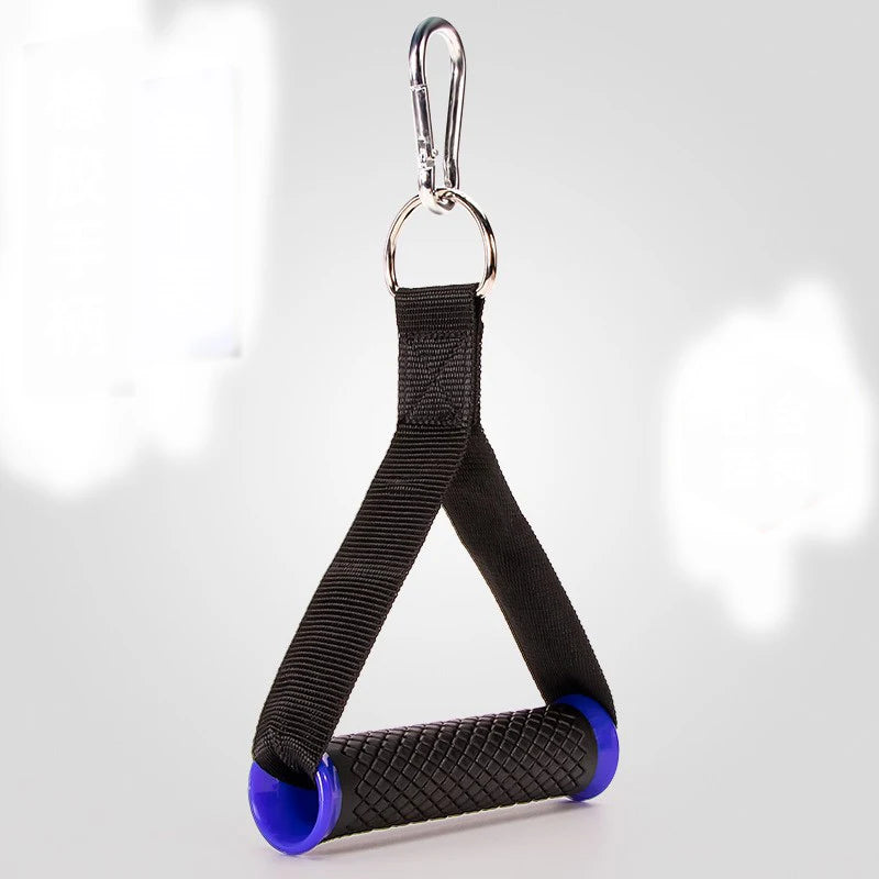 Custom Logo Upgraded Gym Handles Fitness Accessory Set Nylon Webbing Foam Handle PVC Metallic Rubber Fabric Pull-Up Handle