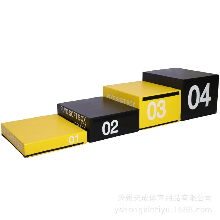Adjustable Set Customized logo Gym Training and Home Use Heavy Foam Fitness Plyometric Box Plyo Soft Box for Jumping Exercise