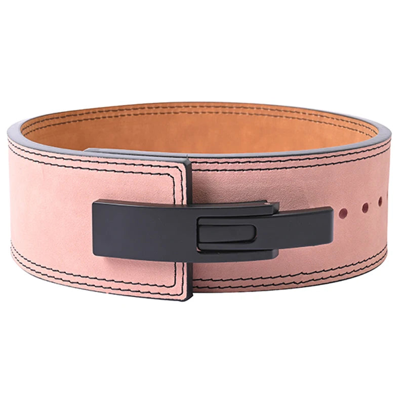 2026 Wholesale Fitness  Powerlifting 10 MM Lumber Back Lifting Weightlifting Cowhide Leather Weight Gym Lever Belt Men